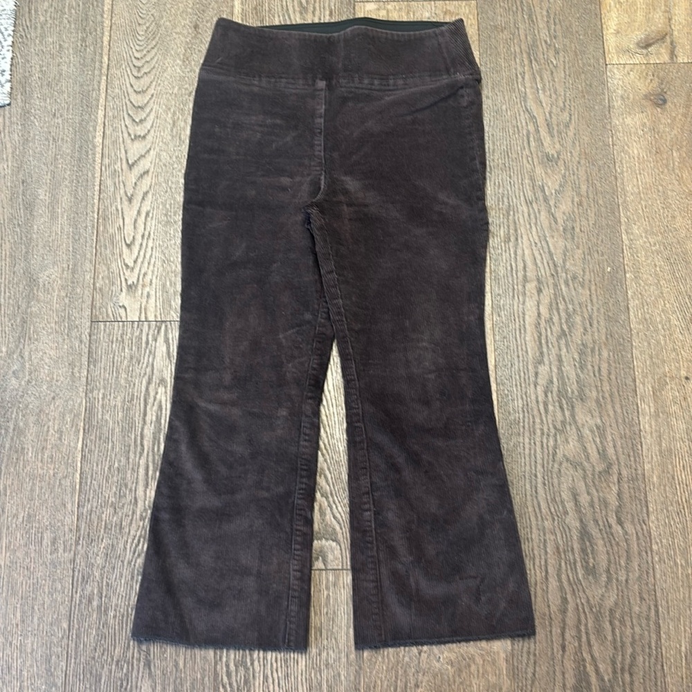 SPRWMN Los Angeles brown corduroy crop flare pull on pant size large